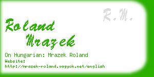 roland mrazek business card